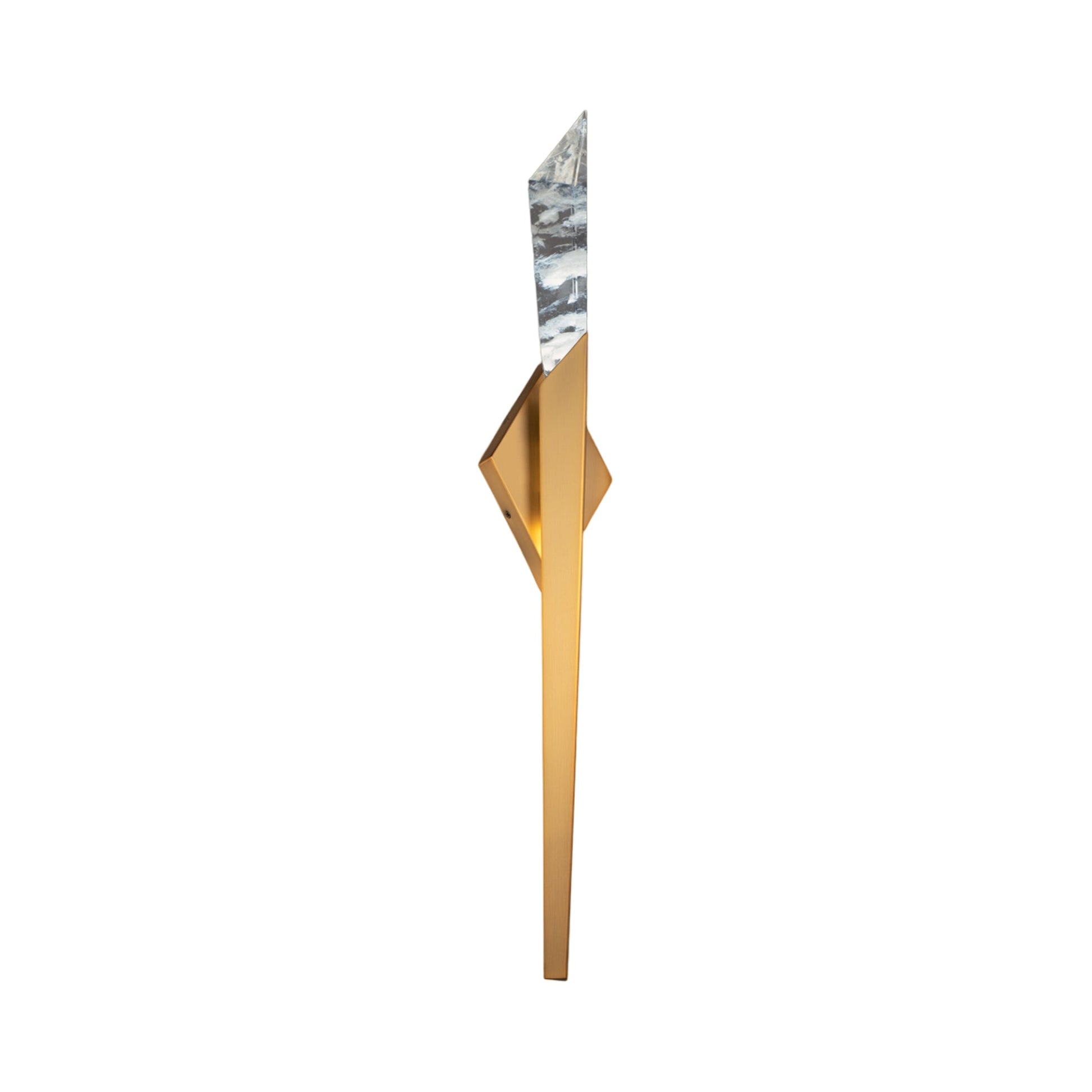 Solitude LED Wall Light in Aged Brass (32-Inch).