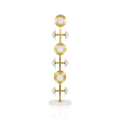 Sculptural Alabaster & Brass Floor Lamp