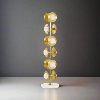 Sculptural Alabaster & Brass Floor Lamp