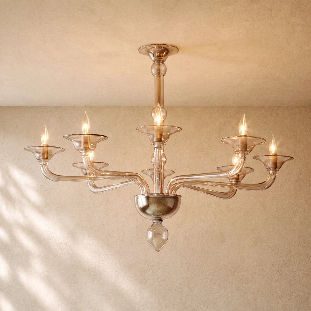 Mirellan Smoke Glass Round Chandelier
