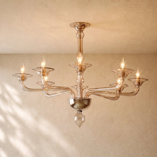 Mirellan Smoke Glass Round Chandelier