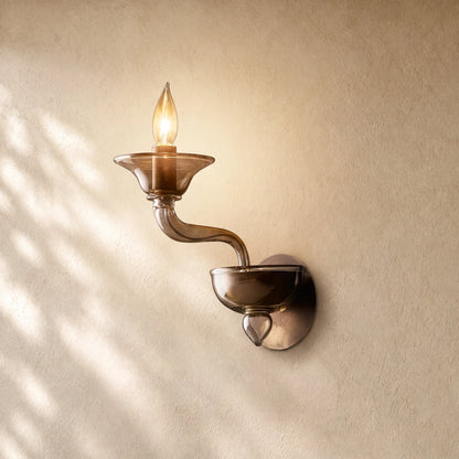 Mirellan Smoke Glass Sconce