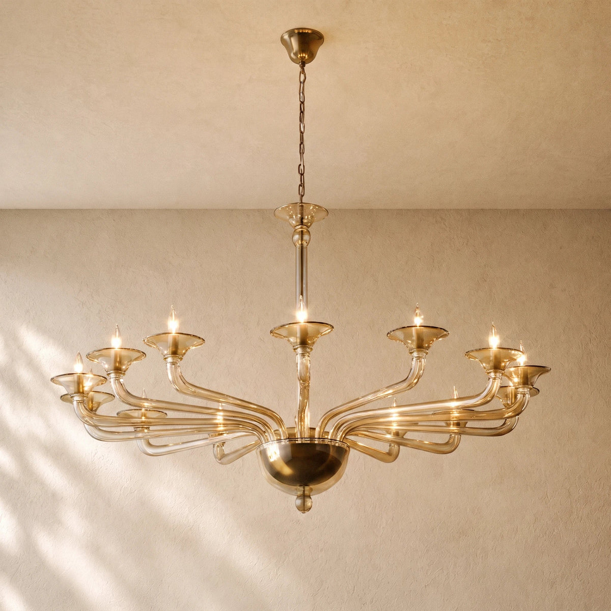 Mirellan Smoke Glass Round Chandelier