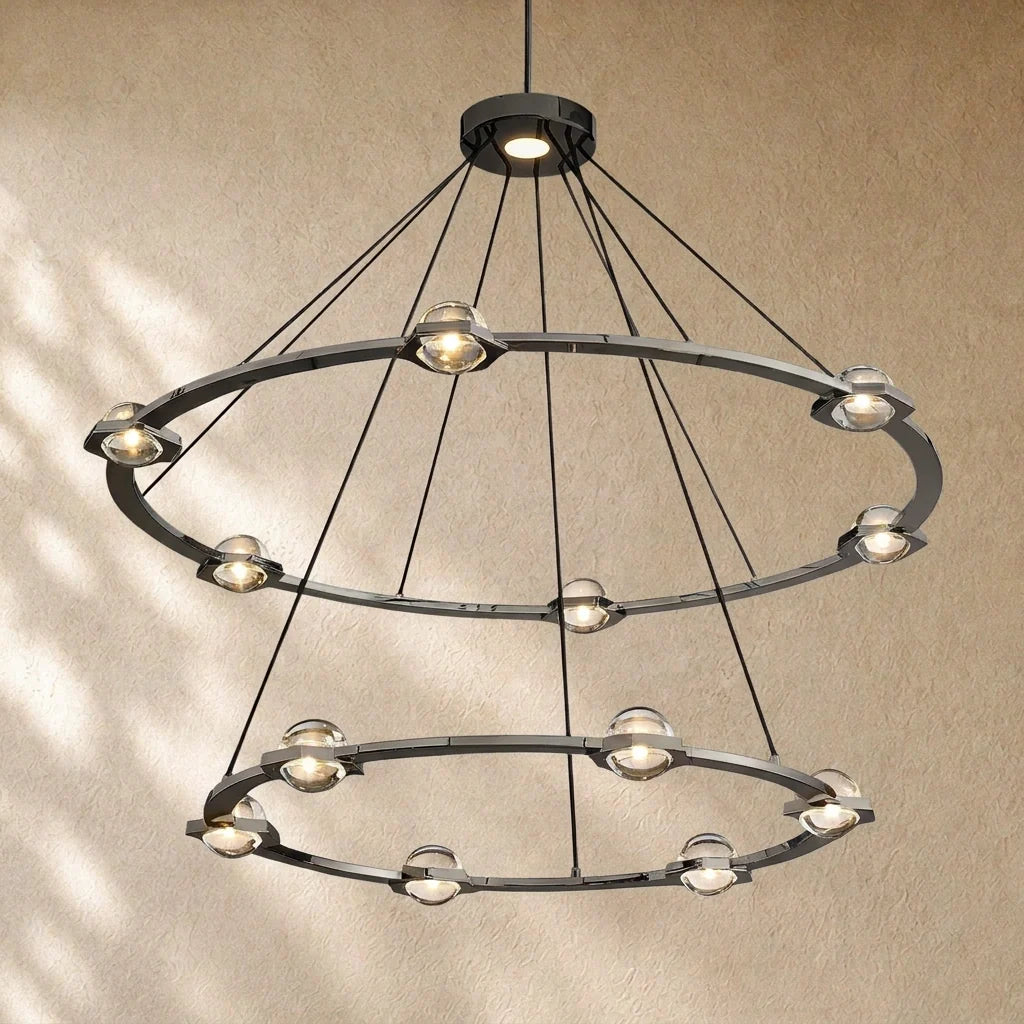 Ecletant Two-Tier Round Chandelier