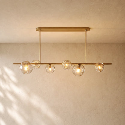 Bubble Glass Linear Chandelier