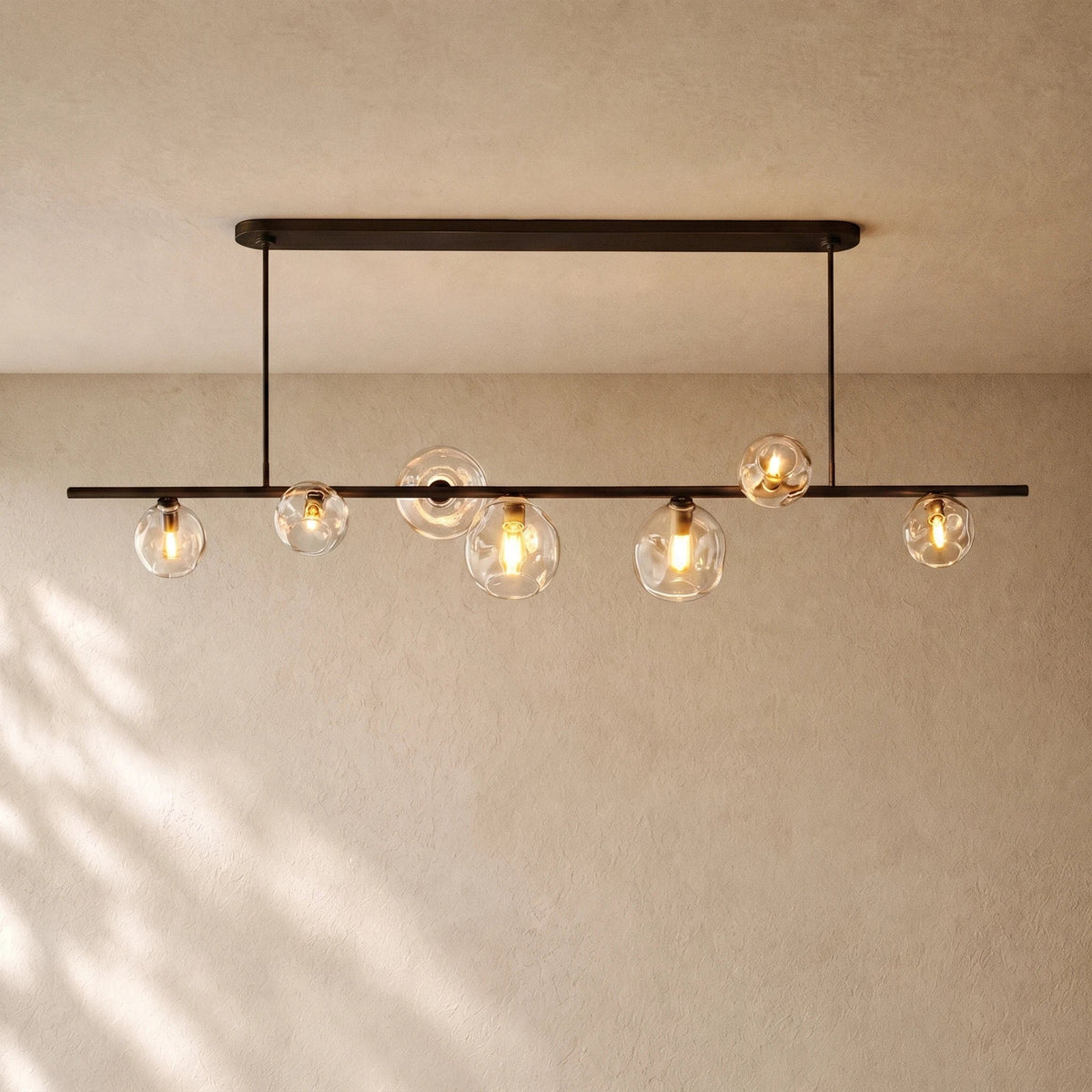 Bubble Glass Linear Chandelier