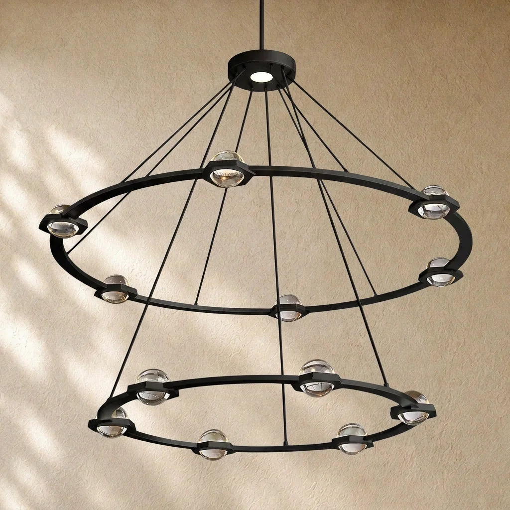 Ecletant Two-Tier Round Chandelier