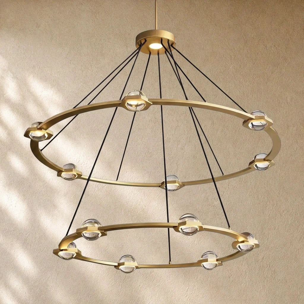 Ecletant Two-Tier Round Chandelier