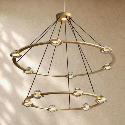 Ecletant Two-Tier Round Chandelier