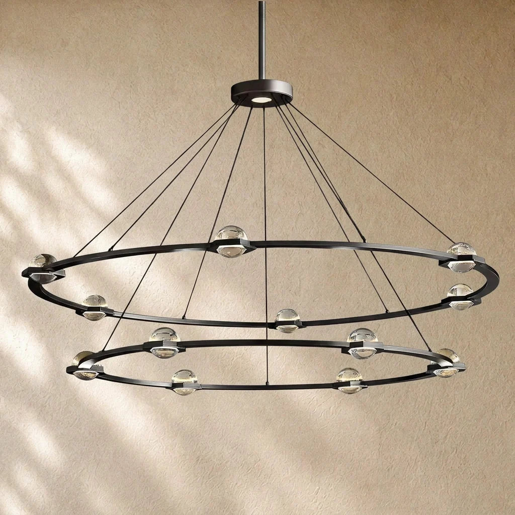 Ecletant Two-Tier Round Chandelier