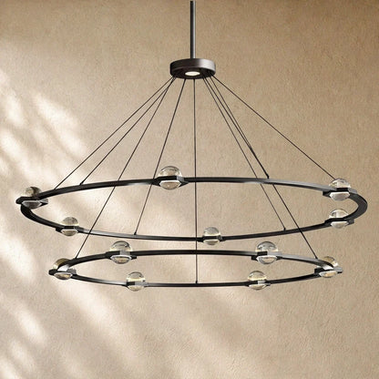 Ecletant Two-Tier Round Chandelier