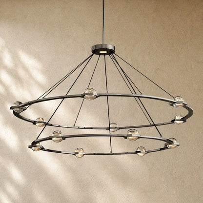 Ecletant Two-Tier Round Chandelier