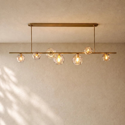 Bubble Glass Linear Chandelier