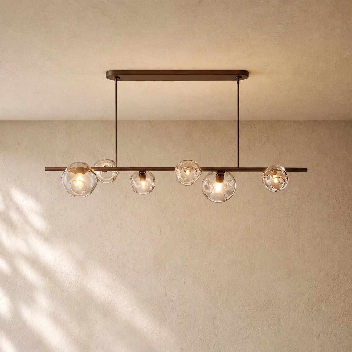 Bubble Glass Linear Chandelier