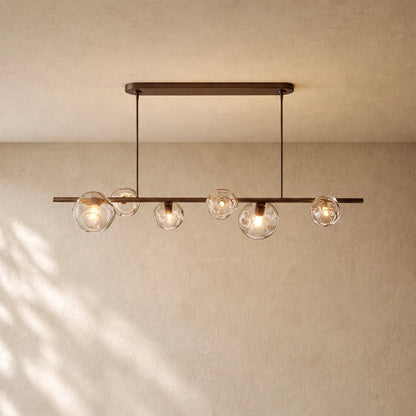 Bubble Glass Linear Chandelier