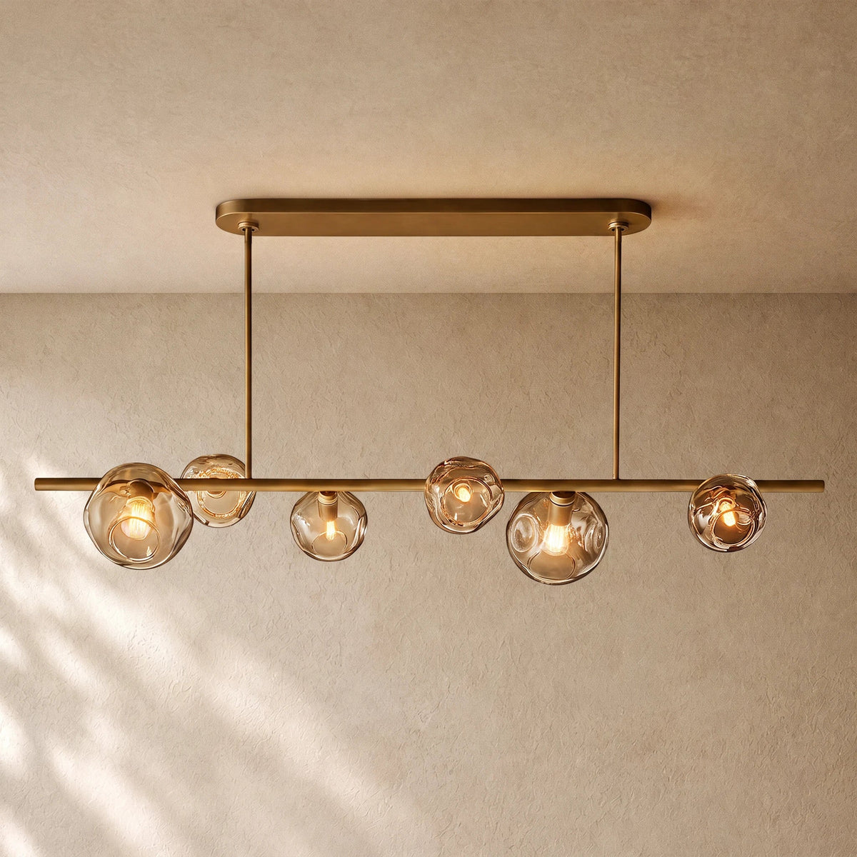 Bubble Glass Linear Chandelier