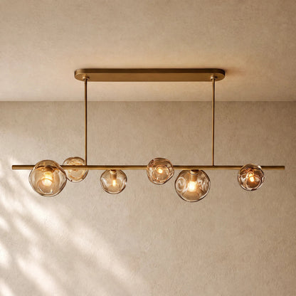 Bubble Glass Linear Chandelier