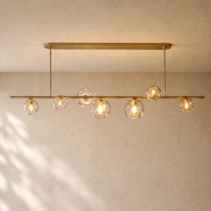 Bubble Glass Linear Chandelier