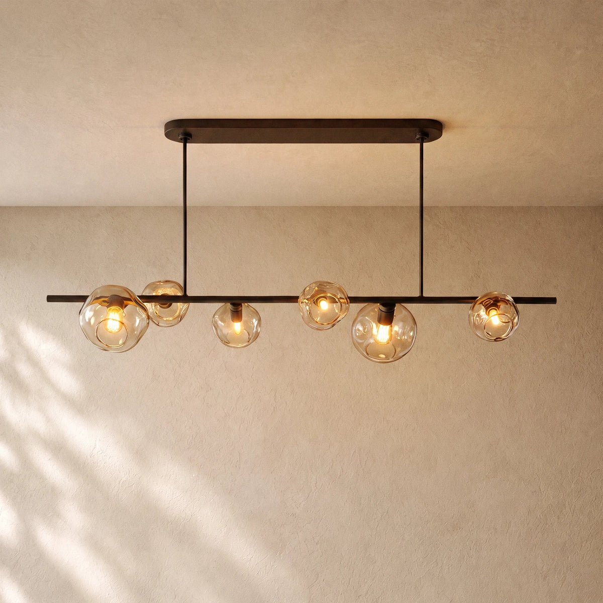 Bubble Glass Linear Chandelier
