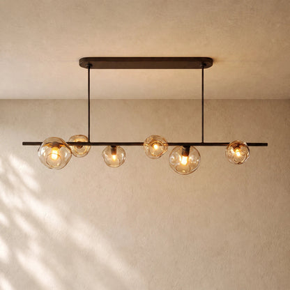 Bubble Glass Linear Chandelier