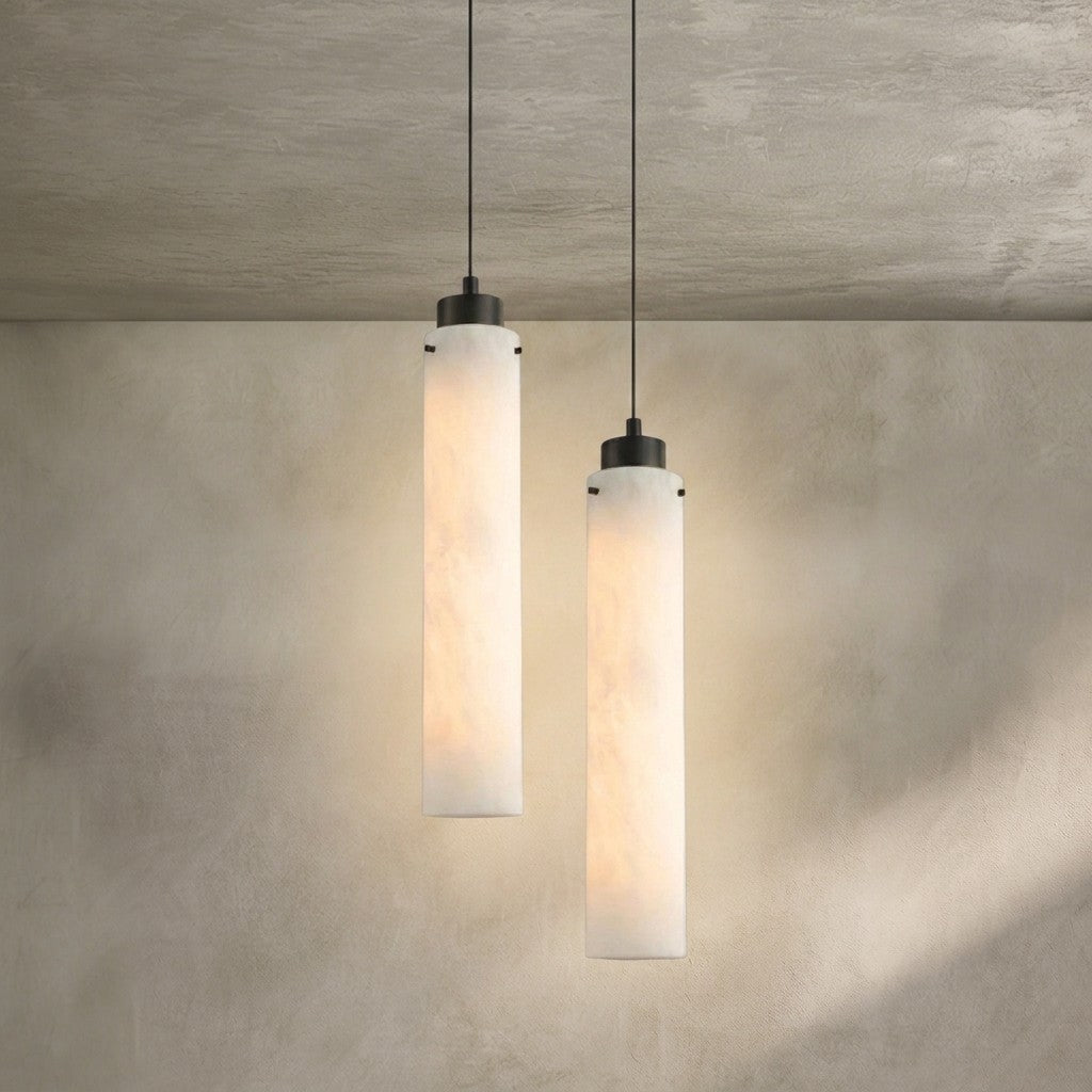 Simple marble pendant lamp
