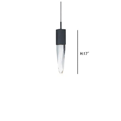 Modern Light Luxury Round/Rectangle Ceiling Pendant Light in Black Finish for Kitchen Island/ Staircase/Living Room