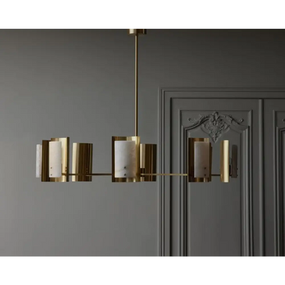 Spanish Alabaster Linear Chandelier