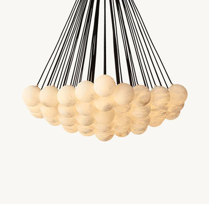 Stella Alabaster Chandelier, 61 Alabaster spheres