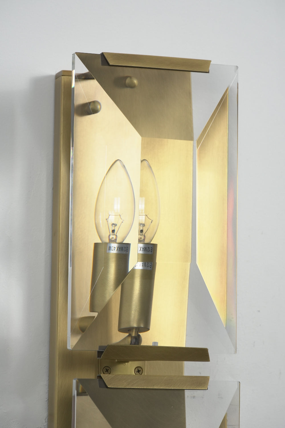 Triple Sparkling Faceted Wall Light - view 15 | morylighting