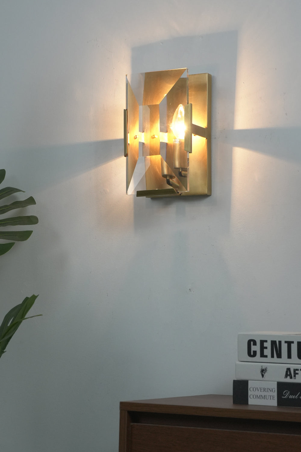 Triple Sparkling Faceted Wall Light - view 8 | morylighting
