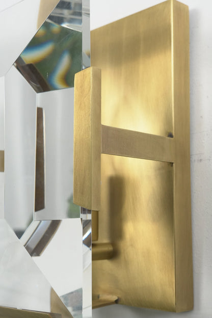 Triple Sparkling Faceted Wall Light - view 16 | morylighting