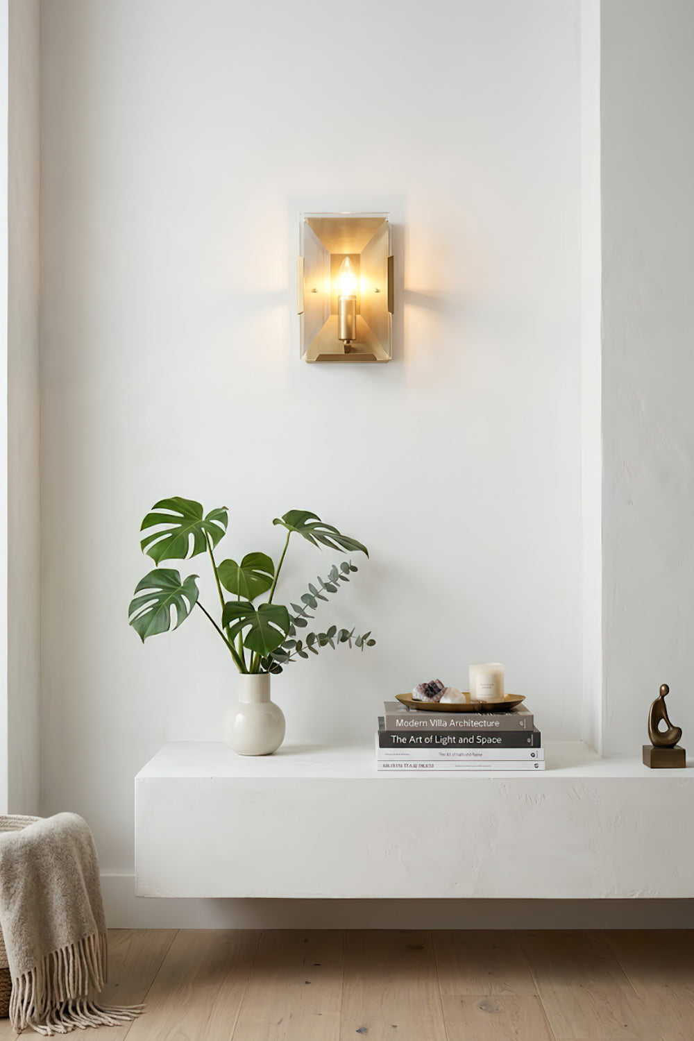 Triple Sparkling Faceted Wall Light - view 5 | morylighting