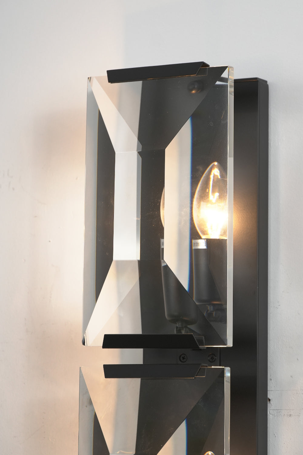 Triple Sparkling Faceted Wall Light - view 12 | morylighting