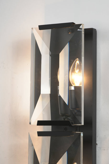 Triple Sparkling Faceted Wall Light - view 12 | morylighting