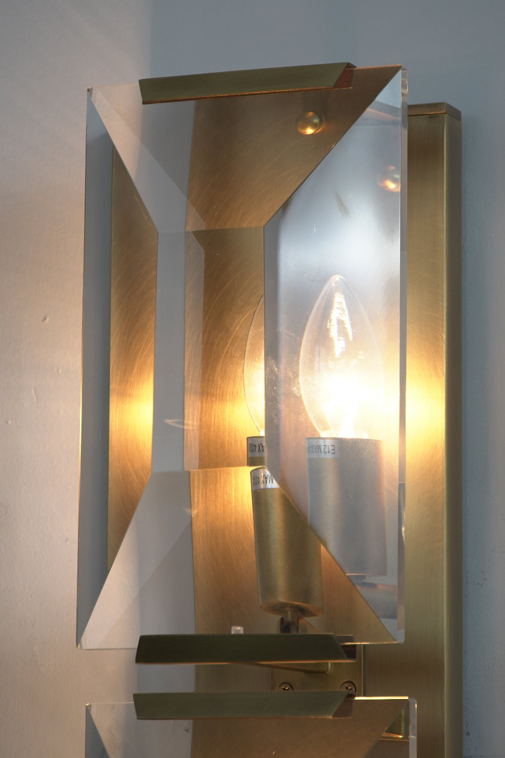 Triple Sparkling Faceted Wall Light - view 17 | morylighting
