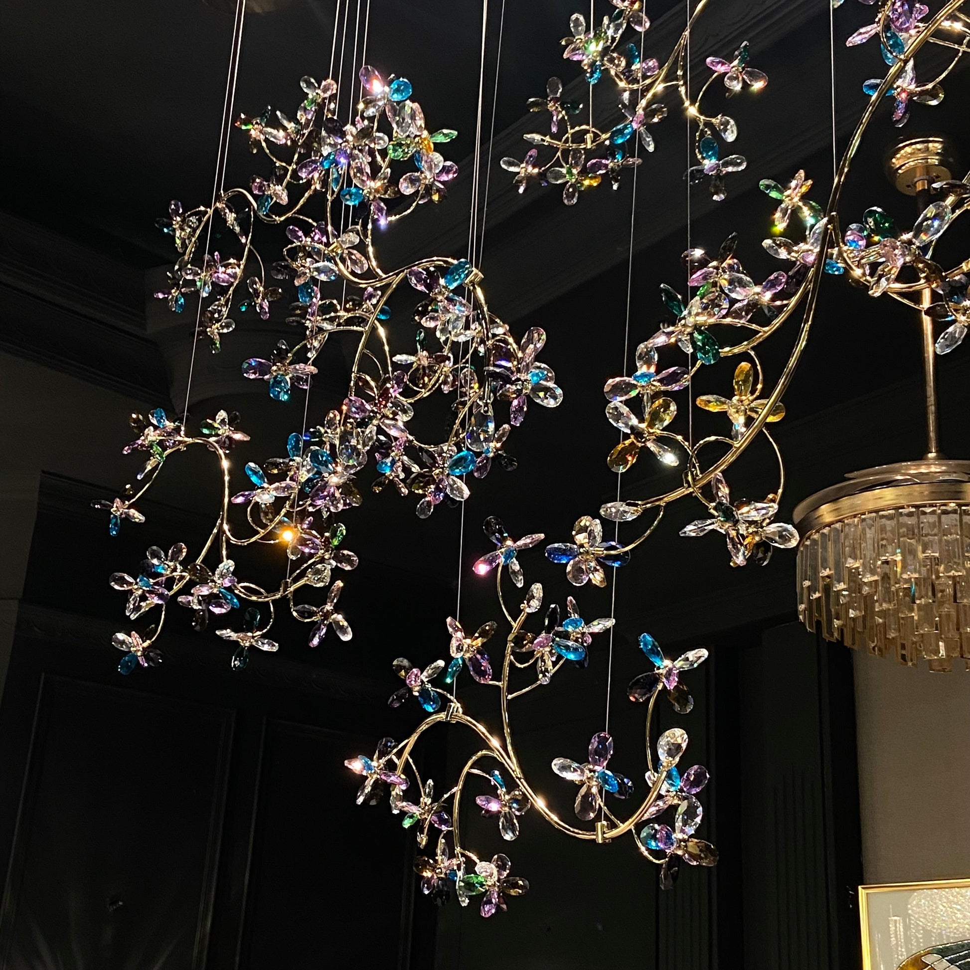 Morylighting Opulent Bloom Crystal Branch Chandelier - Background Shot
