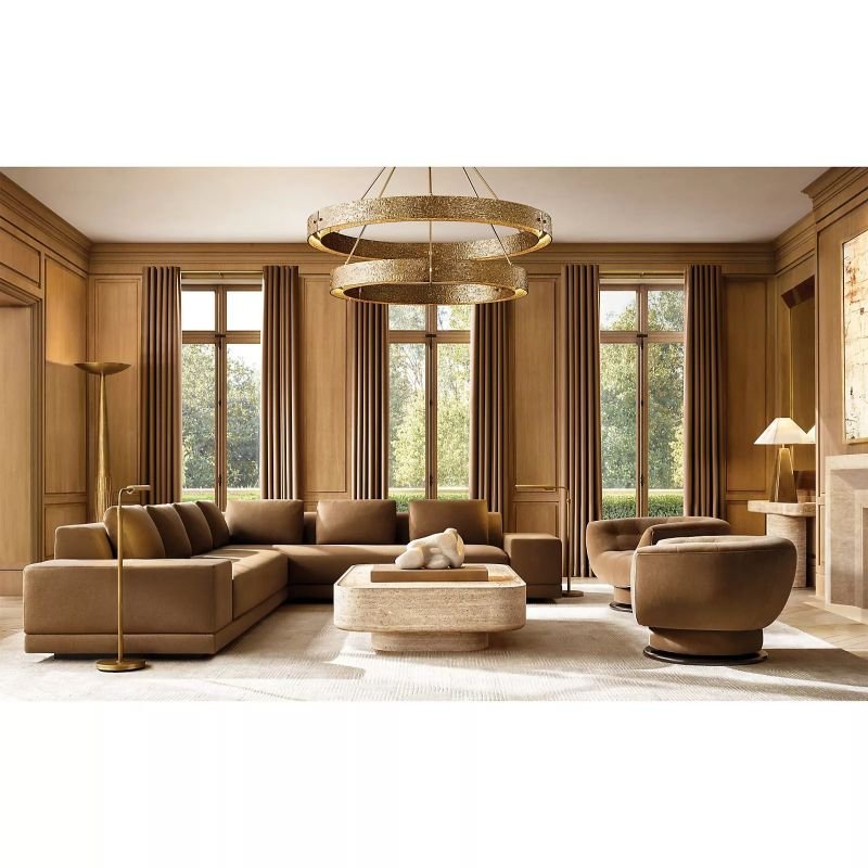 Vilary 2 - tier Round Chandelier 60" - morylighting