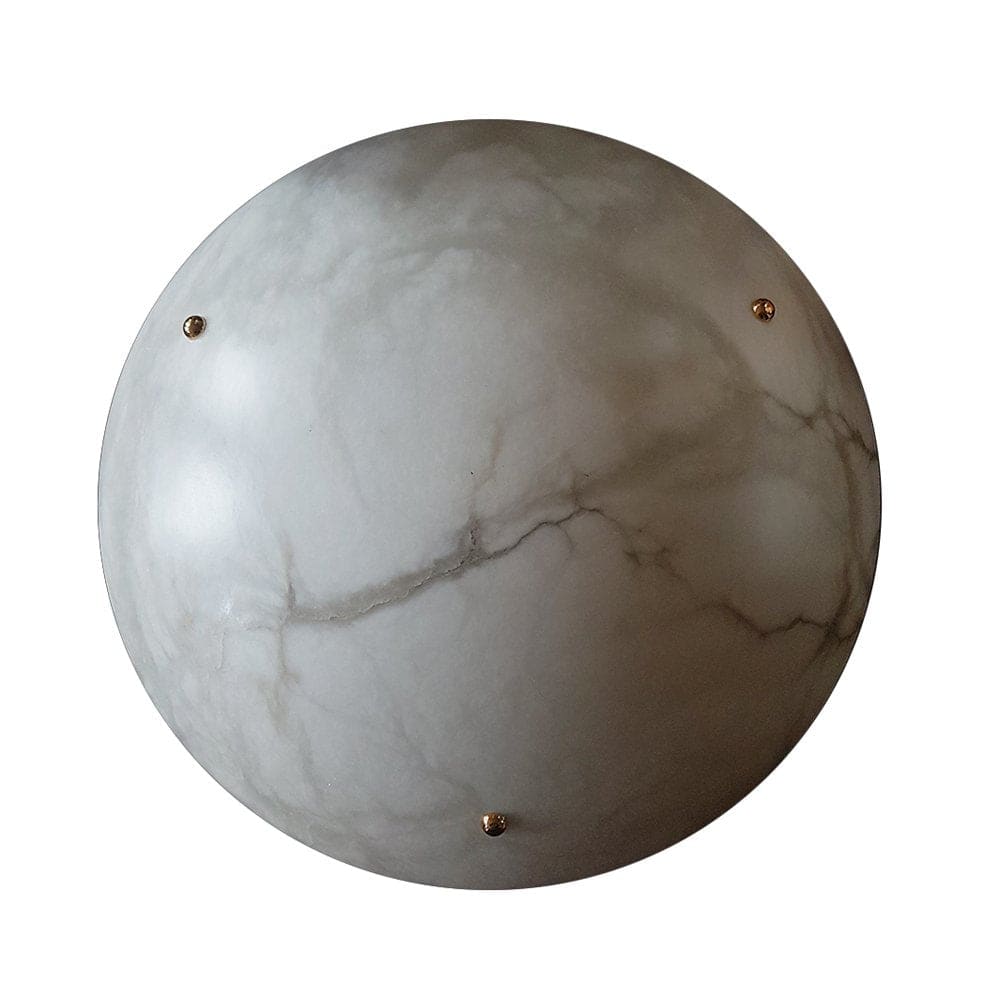 Vintage Round Alabaster Ceiling Lamp
