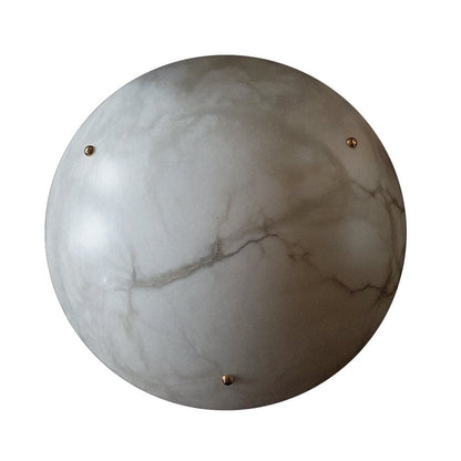 Vintage Round Alabaster Ceiling Lamp