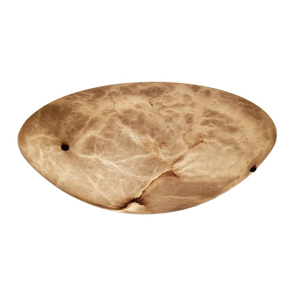 Vintage Round Alabaster Ceiling Lamp