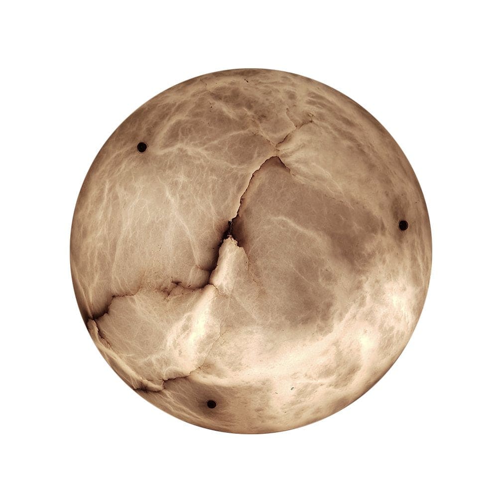 Vintage Round Alabaster Ceiling Lamp