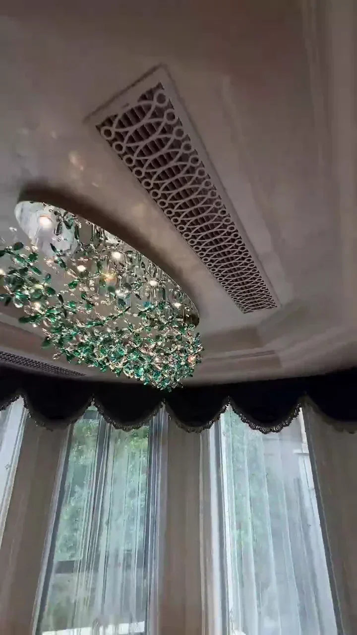 Luxury Crystal Flower Chandelier For Dining Room/Living Room