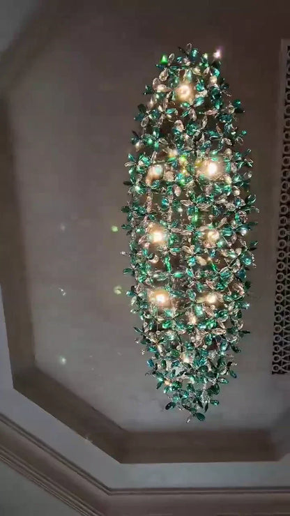 Luxury Crystal Flower Chandelier For Dining Room/Living Room