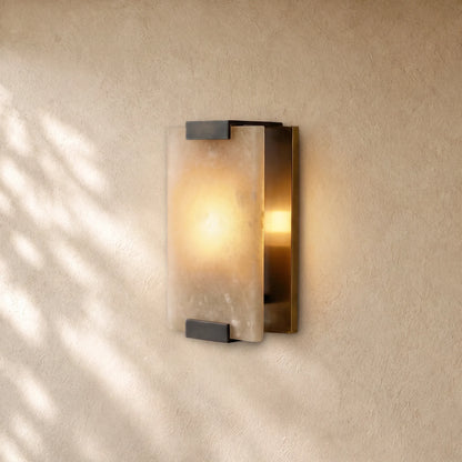 Hand-Carved Alabaster Sconce