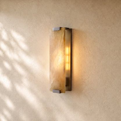 Hand-Carved Alabaster Sconce