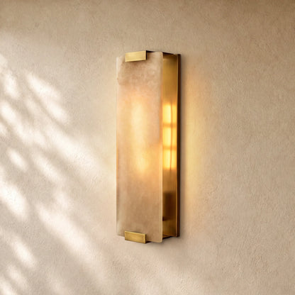 Hand-Carved Alabaster Sconce