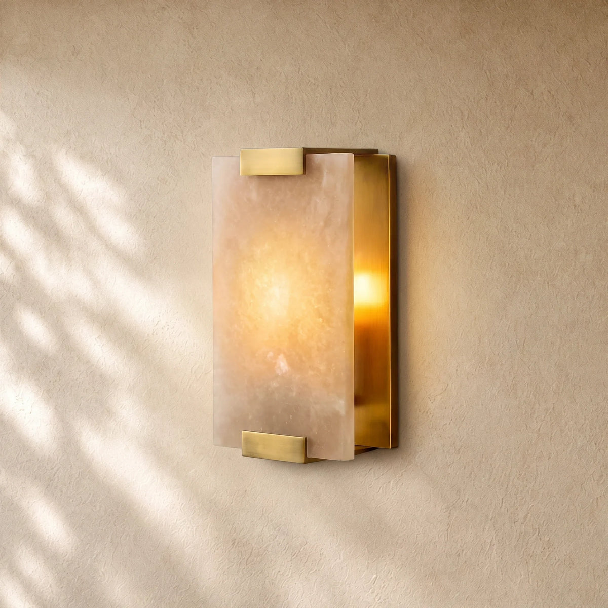 Hand-Carved Alabaster Sconce