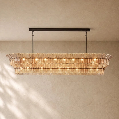 Romanion Glass Linear Chandelier