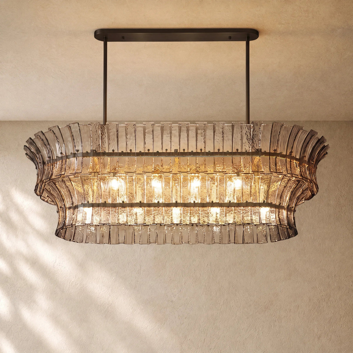 Romanion Glass Linear Chandelier