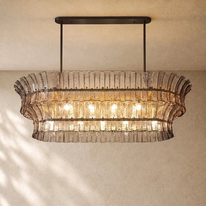 Romanion Glass Linear Chandelier
